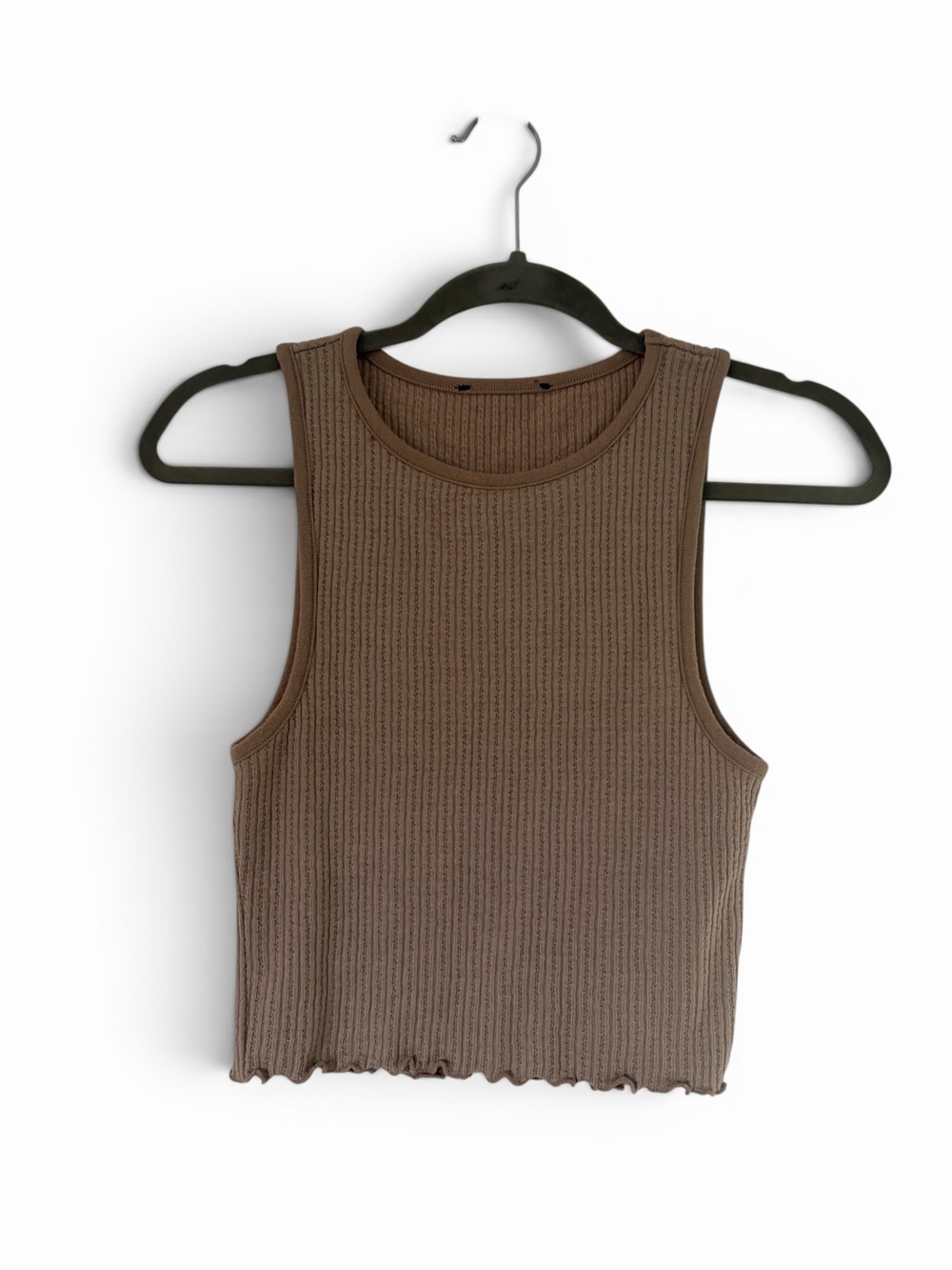Women’s Ribbed Tank Top — Brown